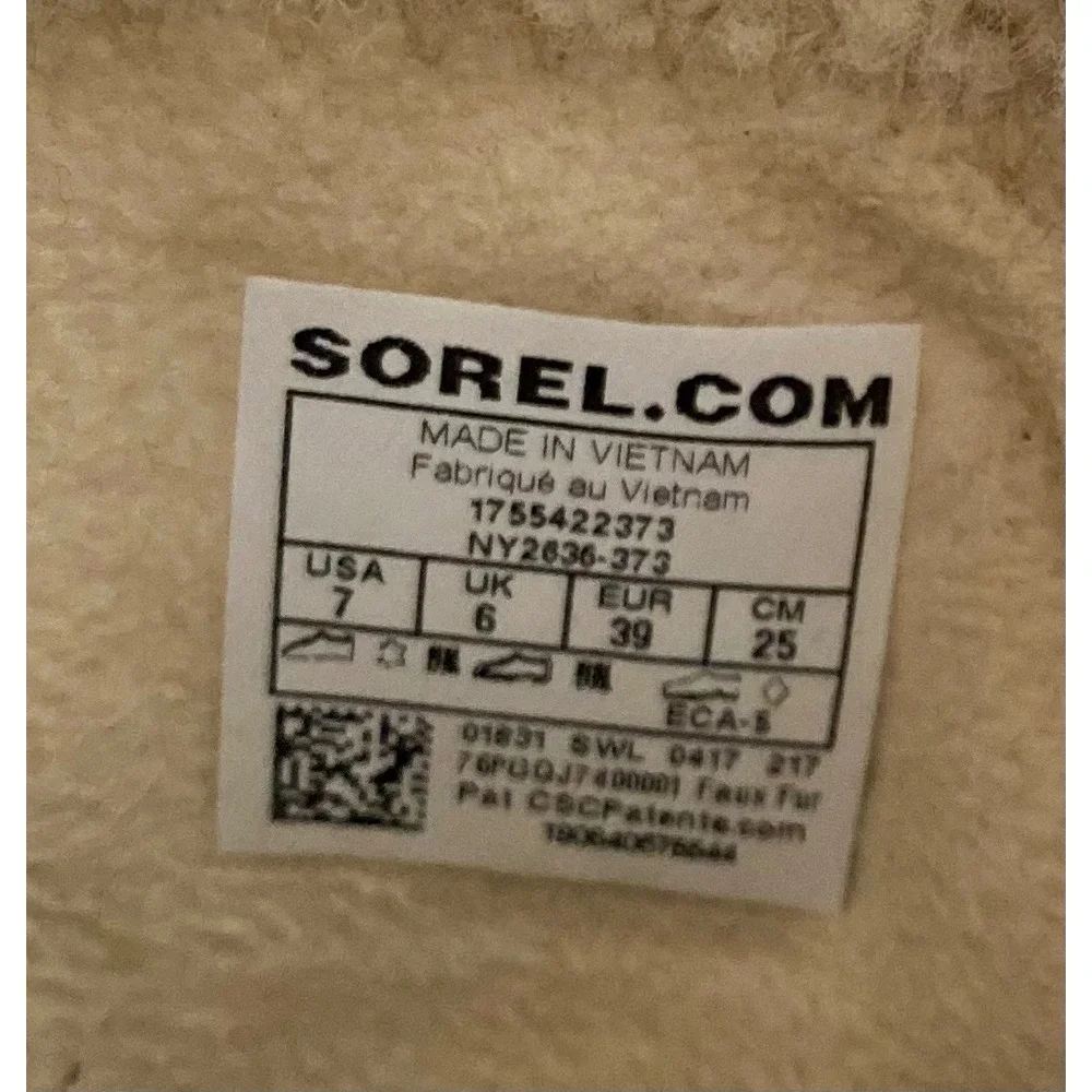 SOREL Tivoli Waterproof Winter Boots Youth 7Y / Women's 8-8.5 Tan Black